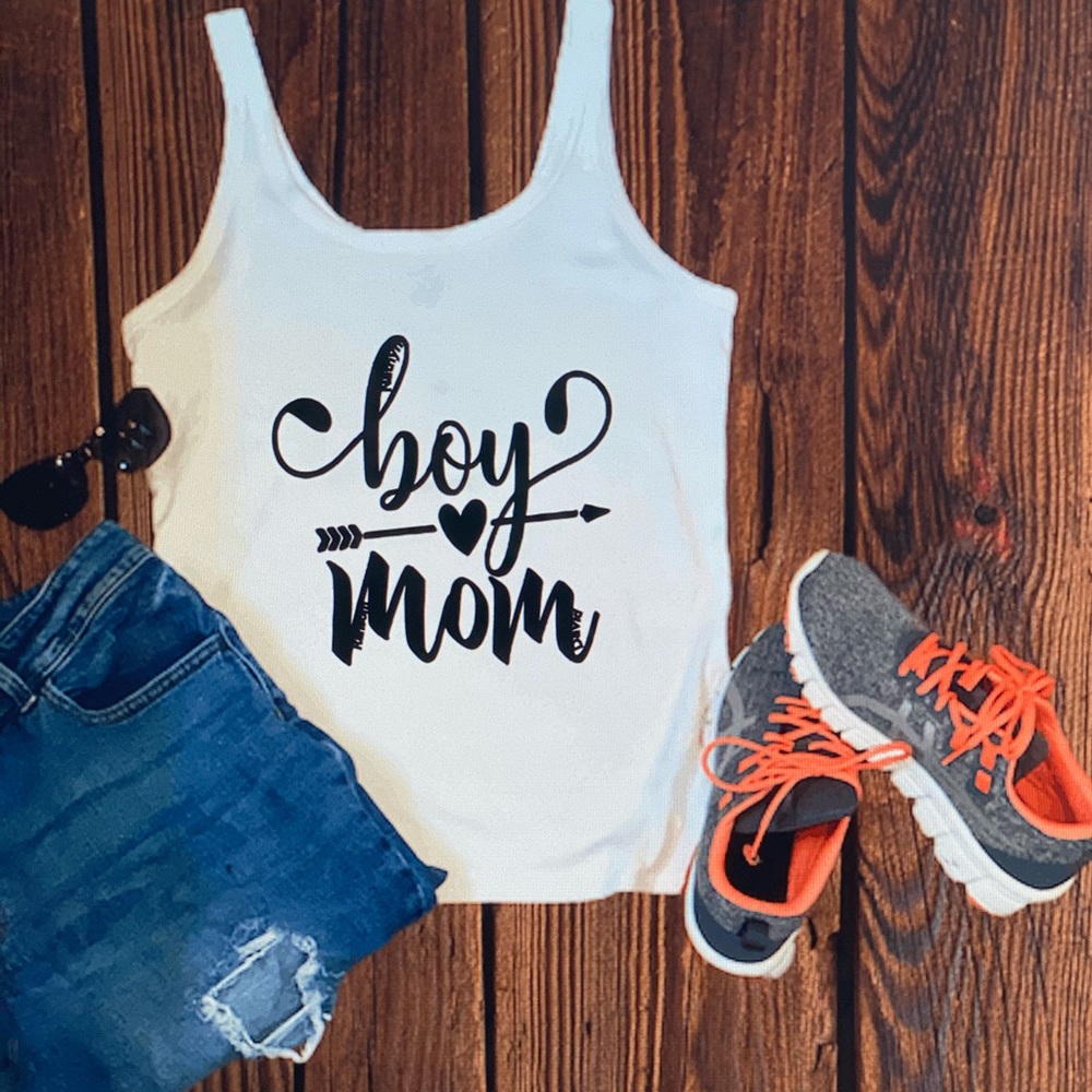 Customized ‘boy mom’ women’s tank